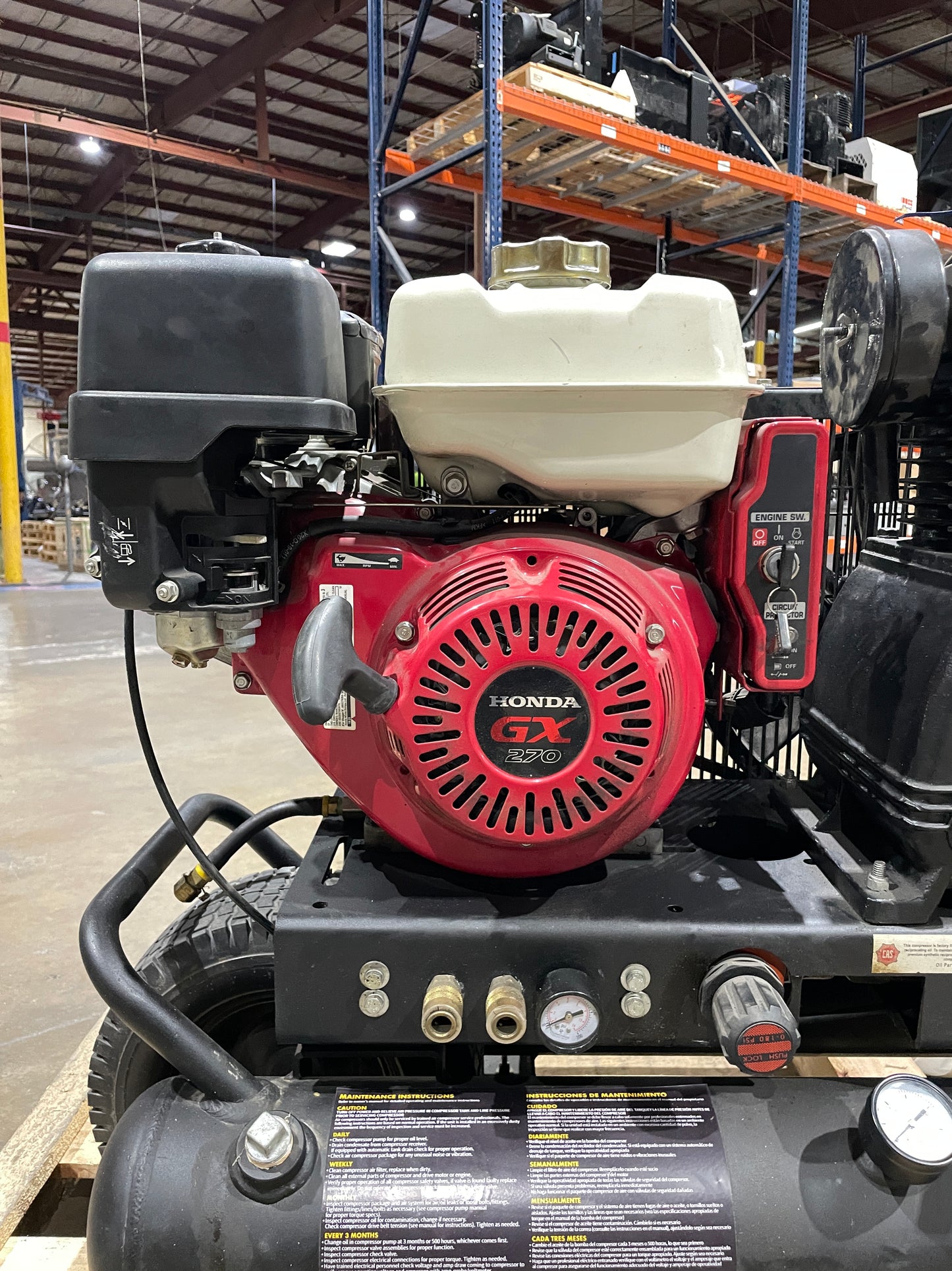 8 HP Gas Engine Portable Reciprocating