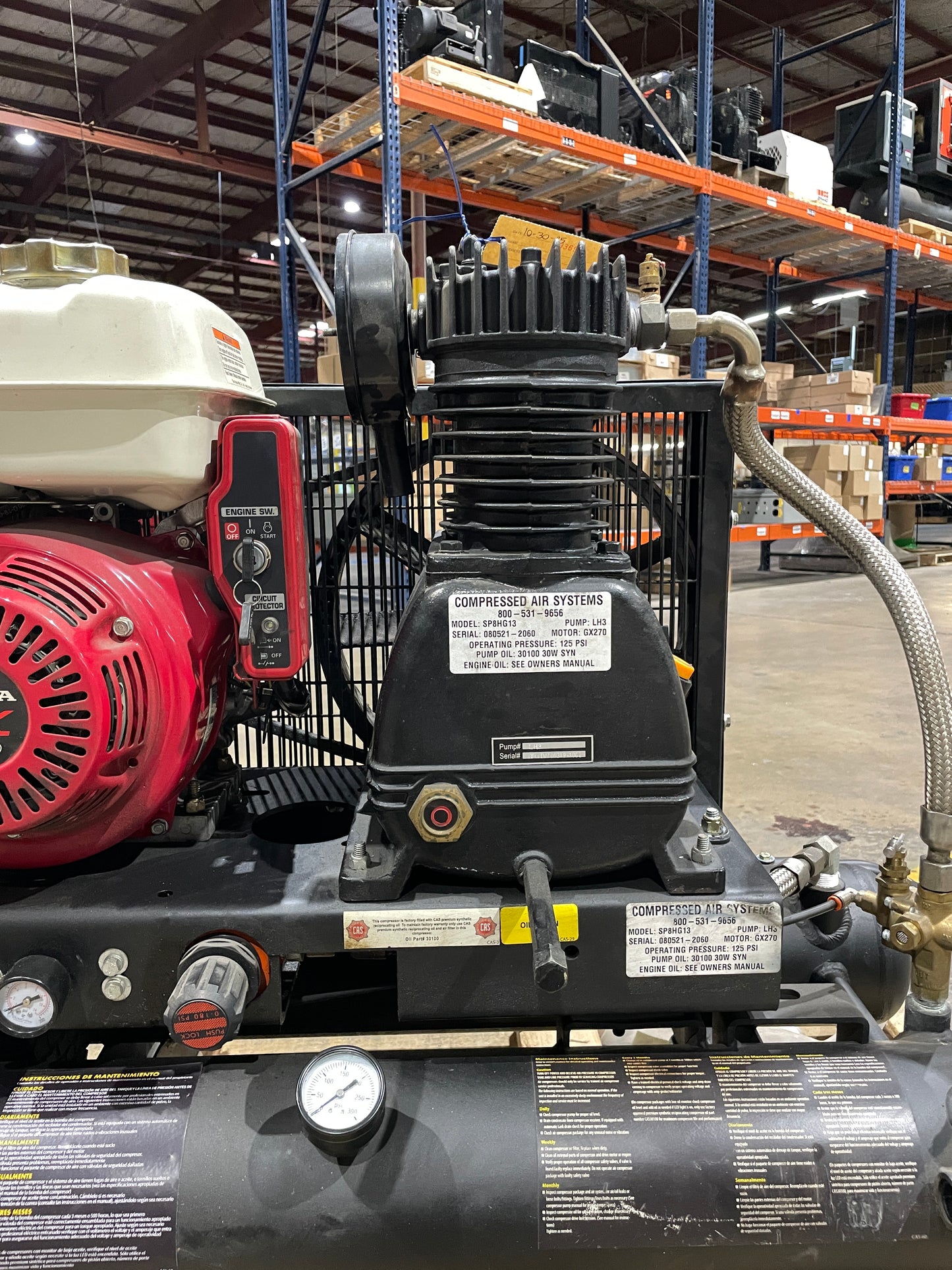 8 HP Gas Engine Portable Reciprocating