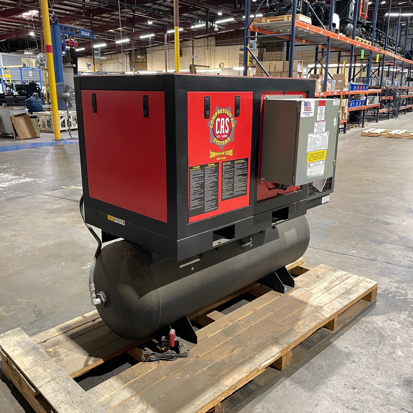 15 HP Rotary Screw with Dryer | 80 Gallon